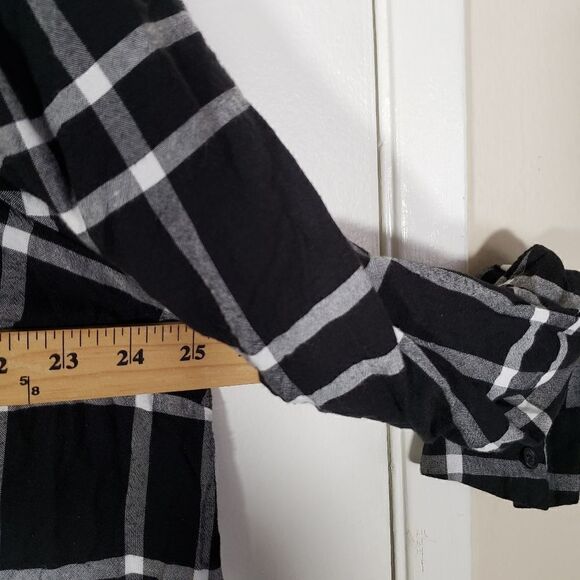 Lane Bryant Fall Winter Plaid Long Sleeve Button Up Flannel Size 20 - Picture 5 of 6